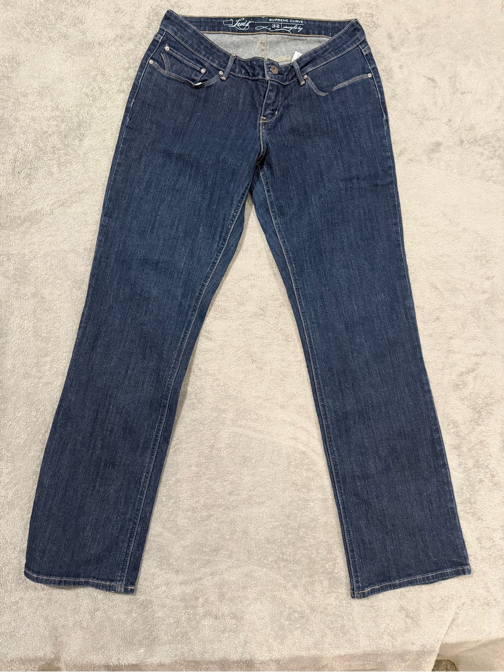 Levi’s Supreme Curve Women’s Jeans Size 32 Dark Wash Bootcut Stretch Denim